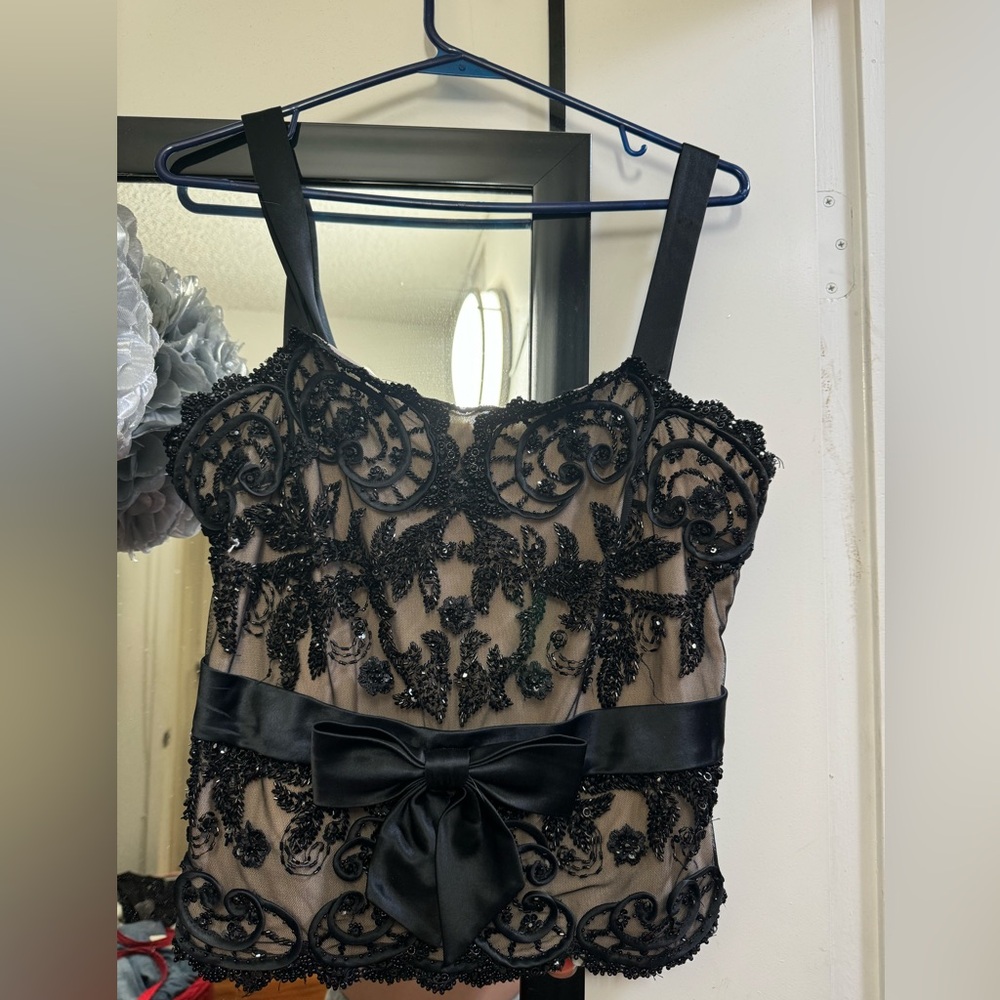 Musani Couture Beaded Bow Top